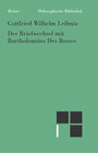 Buchcover Der Briefwechsel mit Bartholomäus Des Bosses