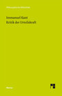 Buchcover Kritik der Urteilskraft