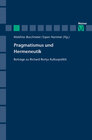 Buchcover Pragmatismus und Hermeneutik