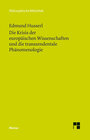 Buchcover Die Krisis der europäischen Wissenschaften und die transzendentale Phänomenologie