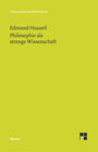 Buchcover Philosophie als strenge Wissenschaft