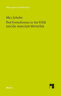 Buchcover Der Formalismus in der Ethik und die materiale Wertethik