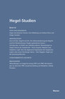 Buchcover Hegel-Studien Band 35