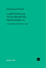 Buchcover Logik-Vorlesung. Unveröffentlichte Nachschriften II
