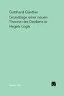 Buchcover Grundzüge einer neuen Theorie des Denkens in Hegels Logik