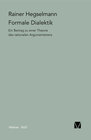 Buchcover Formale Dialektik