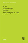 Buchcover Ästhetik (1819/25). Über den Begriff der Kunst (1831/32)