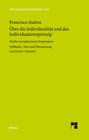Buchcover Über die Individualität und das Individuationsprinzip I