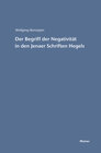 Buchcover Der Begriff der Negativität in den Jenaer Schriften Hegels