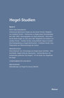Buchcover Hegel-Studien Band 4