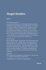 Buchcover Hegel-Studien Band 5