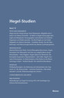 Buchcover Hegel-Studien Band 12