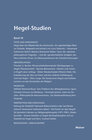 Buchcover Hegel-Studien Band 18