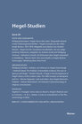 Buchcover Hegel-Studien Band 20