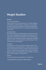 Buchcover Hegel-Studien Band 21