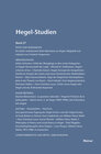 Buchcover Hegel-Studien Band 27