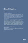 Buchcover Hegel-Studien Band 30