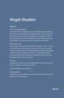 Buchcover Hegel-Studien Band 32