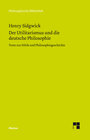 Buchcover Der Utilitarismus und die deutsche Philosophie