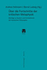 Buchcover Über die Fortschritte der kritischen Metaphysik