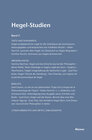 Buchcover Hegel-Studien Band 3