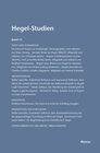 Buchcover Hegel-Studien Band 13