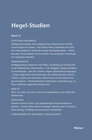 Buchcover Hegel-Studien Band 14