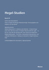 Buchcover Hegel-Studien Band 29