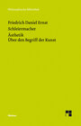 Buchcover Ästhetik (1832/33). Über den Begriff der Kunst (1831–33)