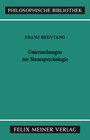 Buchcover Untersuchungen zur Sinnespsychologie