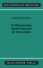 Buchcover Die Phänomenologie und die Fundamente der Wissenschaften