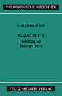 Buchcover Dialektik (1814/15). Einleitung zur Dialektik (1833)