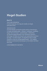 Buchcover Hegel-Studien Band 34