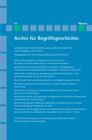 Buchcover Archiv für Begriffsgeschichte. Band 59: Metaphorologien der Exploration und Dynamik (1800/1900)