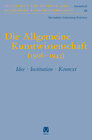 Buchcover Die Allgemeine Kunstwissenschaft (1906-1943). Band 1