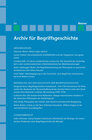 Buchcover Archiv für Begriffsgeschichte. Band 54