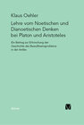 Buchcover Die Lehre vom Noetischen und Dianoetischen Denken bei Platon und Aristoteles