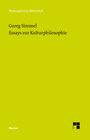 Buchcover Essays zur Kulturphilosophie