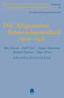 Buchcover Die Allgemeine Kunstwissenschaft (1906-1943). Band 2