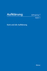 Buchcover Aufklärung, Band 7/1: Kant und die Aufklärung