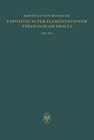 Buchcover Expositio super Elementationem theologicam Procli. Propositiones 184–211