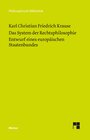 Buchcover Das System der Rechtsphilosophie. Entwurf eines europäischen Staatenbundes