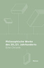 Buchcover Philosophische Werke des 20./21. Jahrhunderts