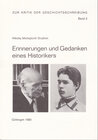 Buchcover Erinnerungen und Gedanken eines Historikers
