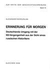 Buchcover Erinnerung für Morgen