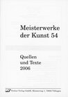 Buchcover Meisterwerke der Kunst / Quellen und Texte 2006