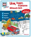 Buchcover Mitmach-Heft Lkw, Bagger, Traktoren