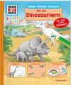 Buchcover WAS IST WAS Kindergarten Malen Rätseln Stickern Bei den Dinosauriern.