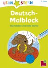 Buchcover Deutsch-Malblock 1. Klasse.  Buchstaben und erste Wörter