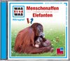 Buchcover Was ist was Hörspiel-CD: Menschenaffen/ Elefanten